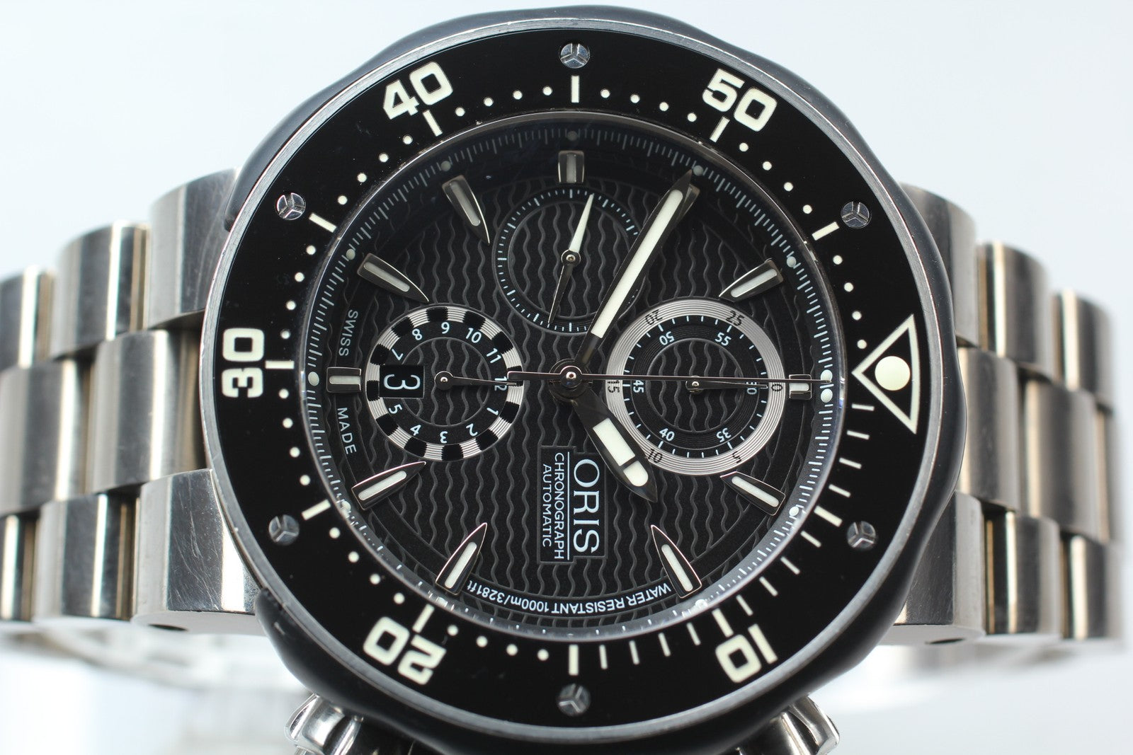 ORIS ProDiver Chronograph 7630-71 Black Date 51mm Automatic Men's Watch [w /Box]