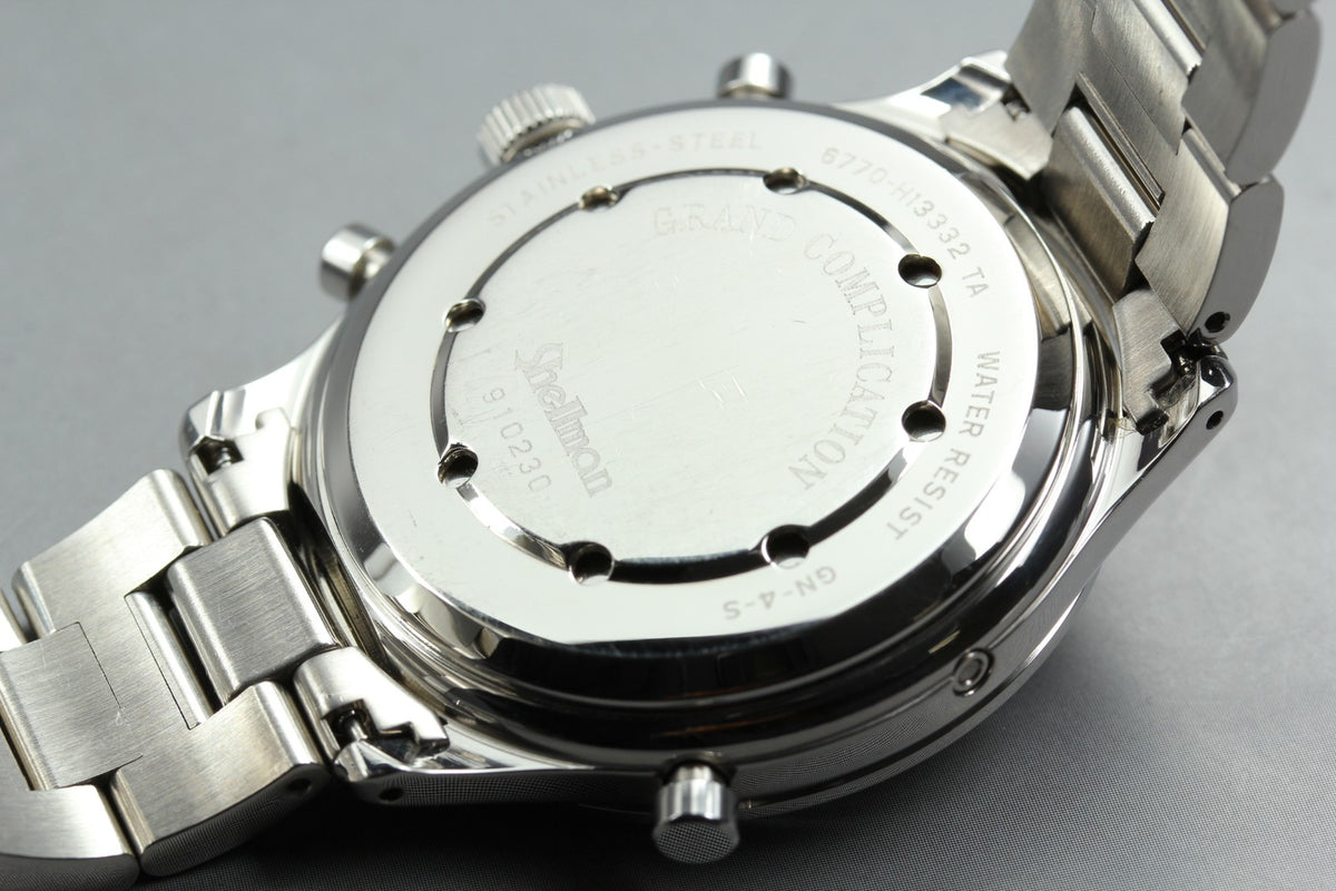 SHELLMAN Grand Complication 6770-H13332 TA Moon Phase 41mm Men's Qz Watch JAPAN