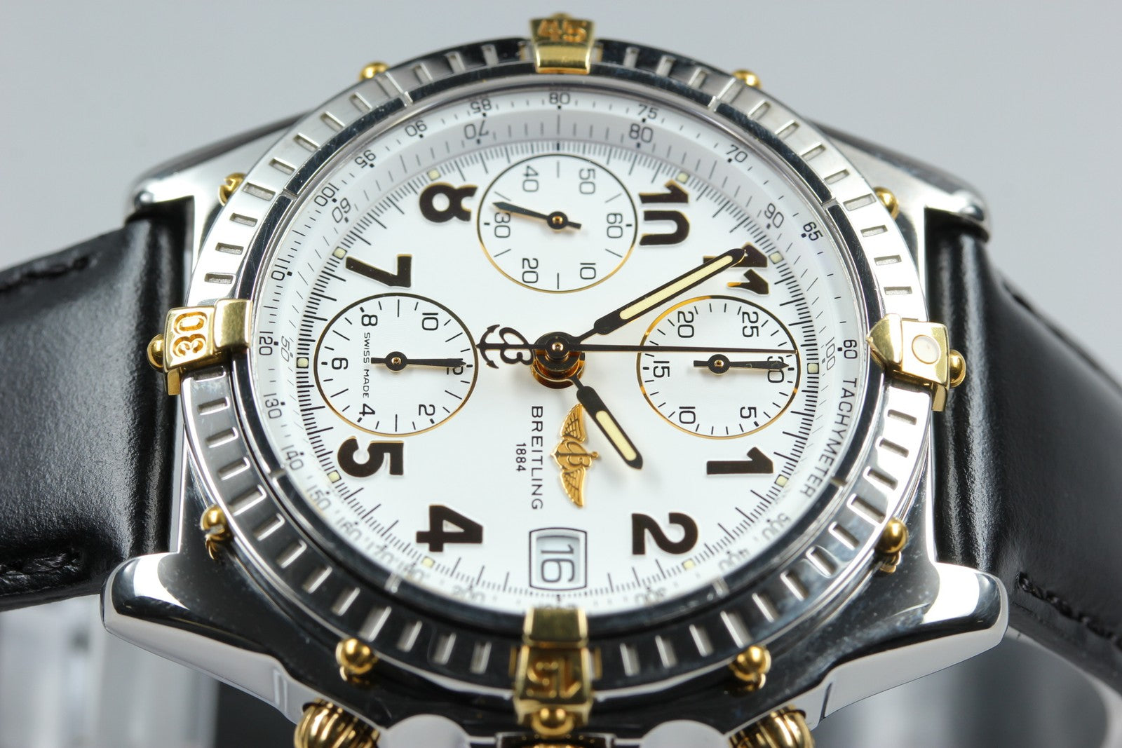 BREITLING Chronomat B13050.1 White Black 39mm Chronograph AT Men's Watch [w/Box]