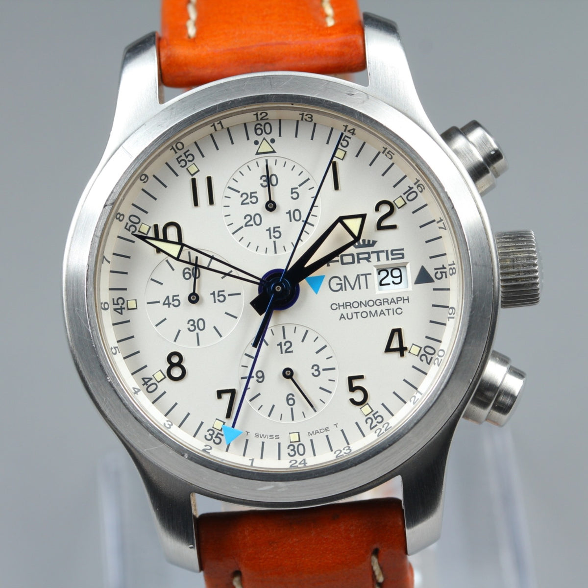 FORTIS B-42 Flieger GMT 637.10.172 Chronograph Automatic Men's Watch 42mm JAPAN