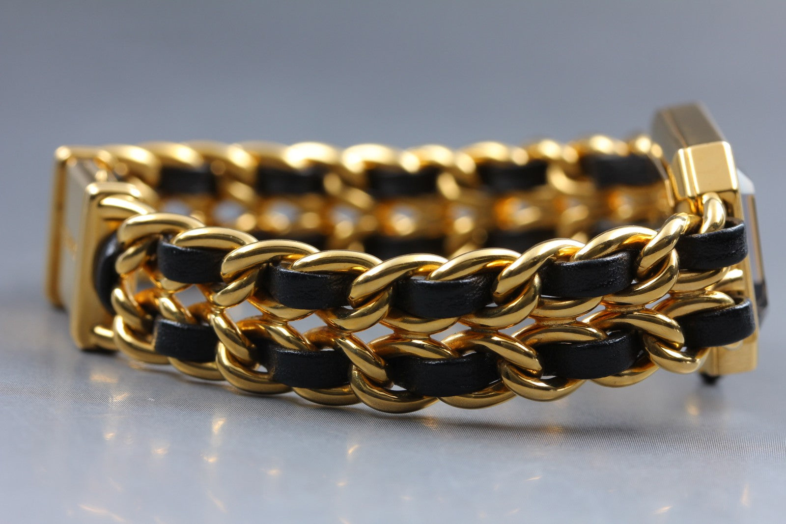 [Exc+5] CHANEL Premiere L Size Black Dial Gold 20mm Quartz Women’s Watch