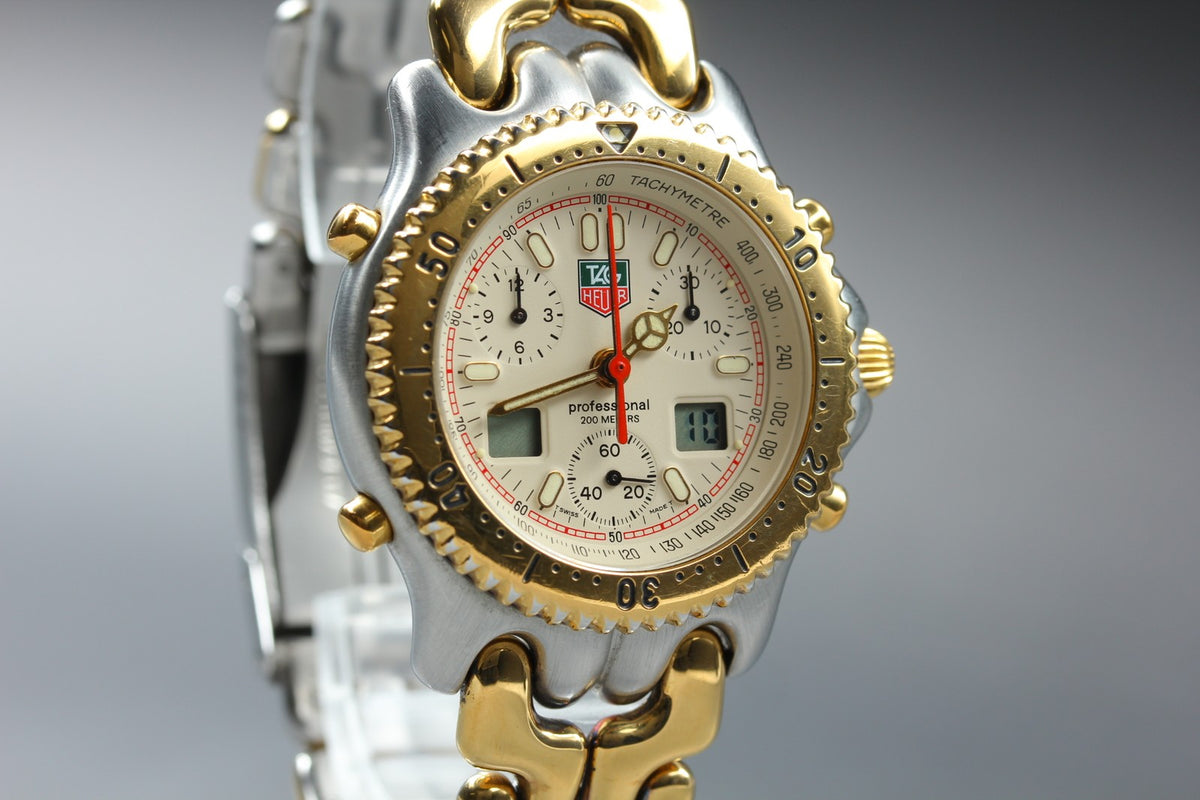 [READ!] TAG HEUER SENNA SEL S/el CG1123-0 Chronograph Men's Quartz Watch Box