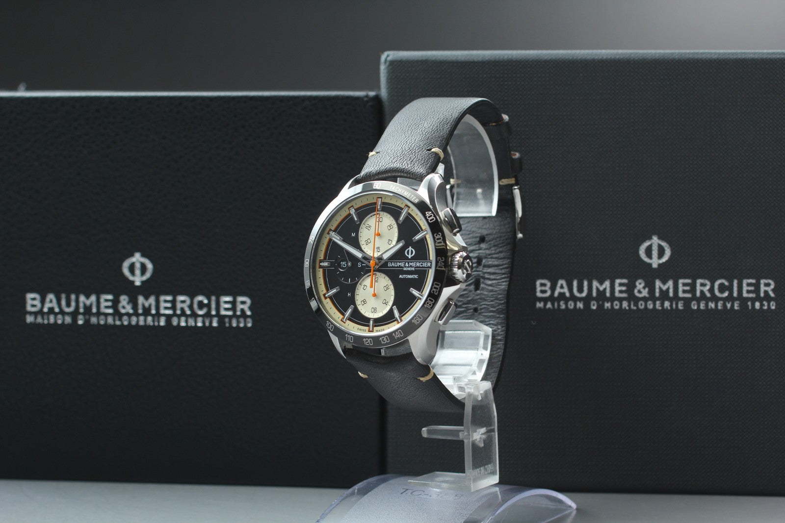 BAUME＆MERCIER Clifton 65843 Automatic Men's Black Dial Watch 44mm JAPAN Box