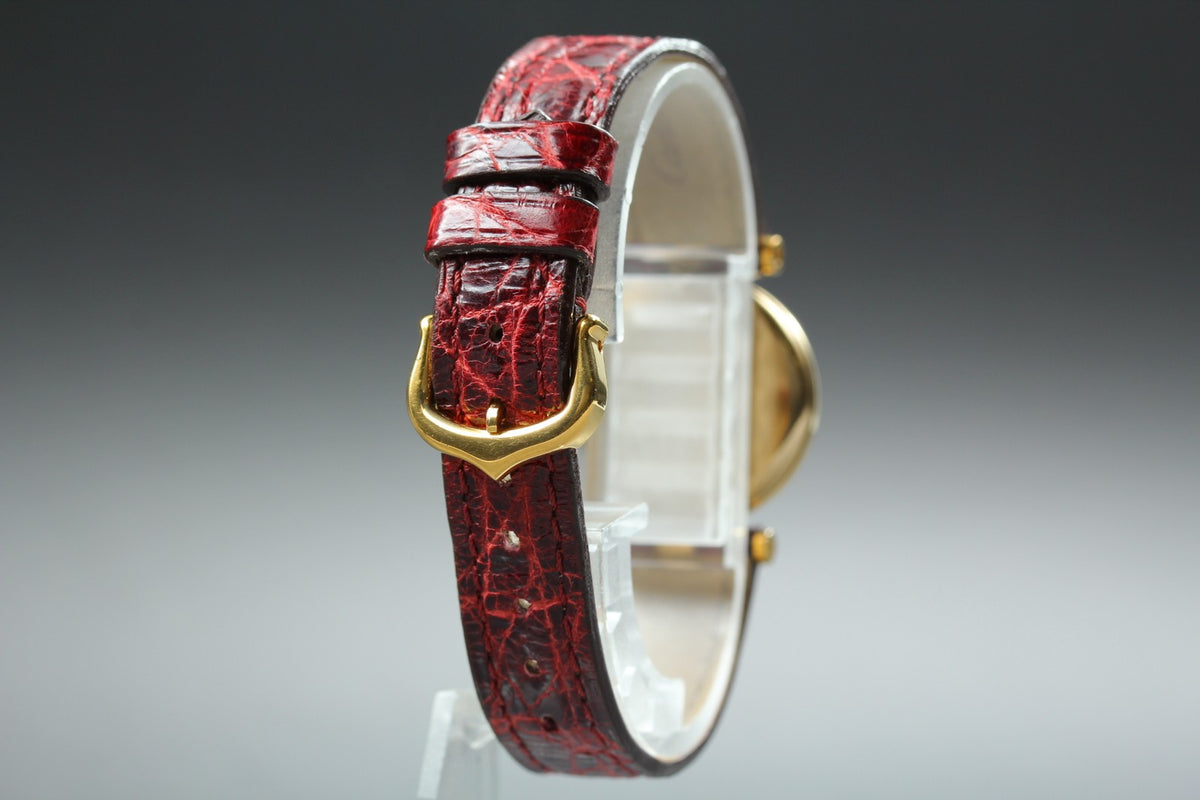 Cartier Must de Cartier Vendome 24mm Red Gold Women's Qz Watch Vintage [Pouch]