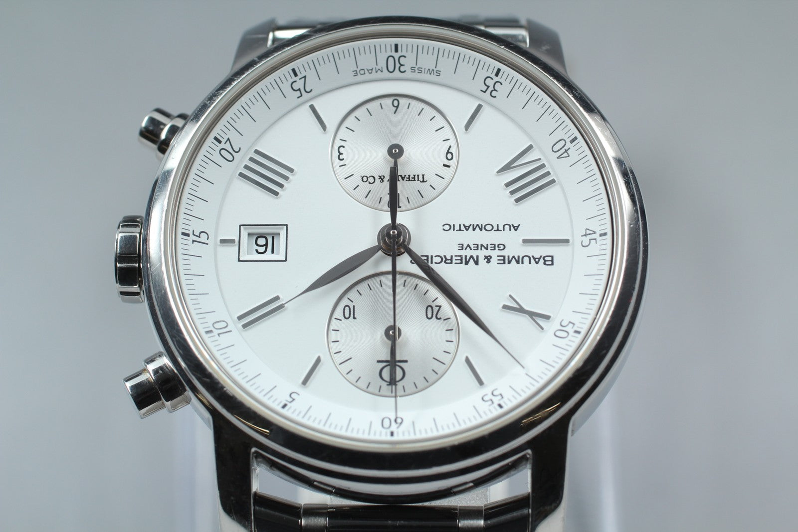 BAUME＆MERCIER Classima 65591 White Automatic Men's Watch 42mm JAPAN Box
