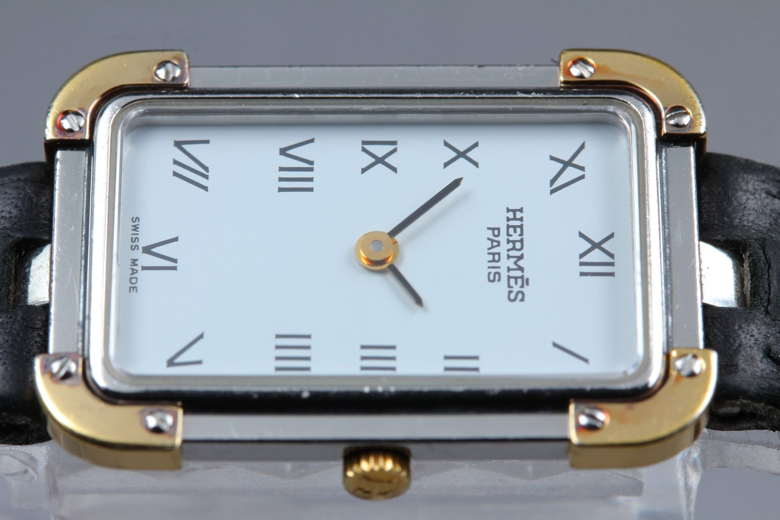 New Batt[Exc+5] HERMES Croisiere CR1.240 White Dial Quartz Women's 18mm JAPAN