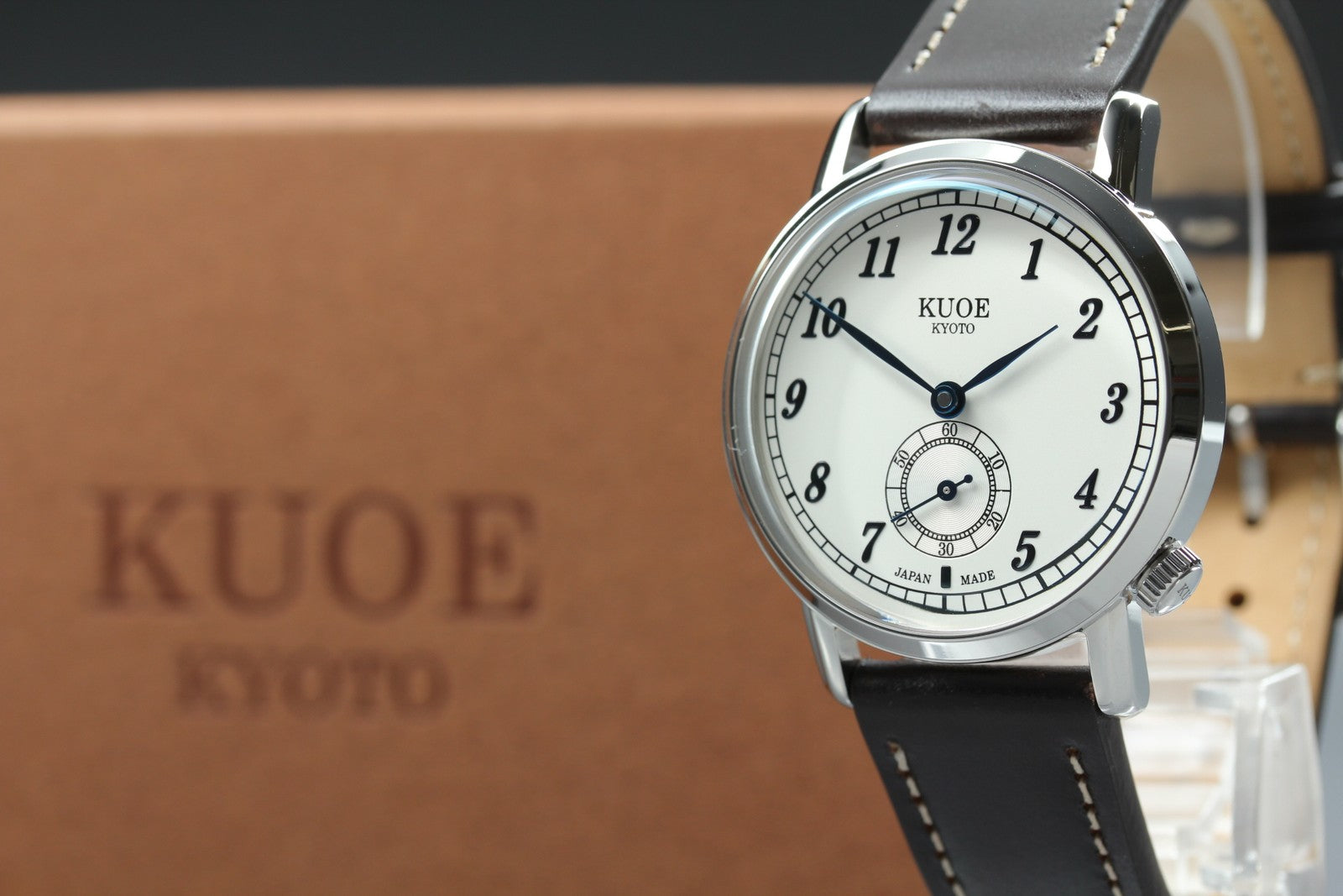 [MINT Box] KUOE KYOTO OLD SMITH 90-007﻿ Silver Brown Automatic Men's Watch JAPAN