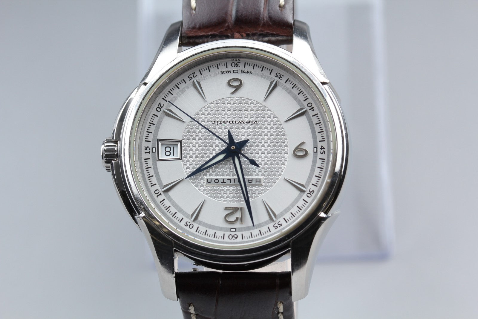 HAMILTON Jazzmaster Viewmatic H324550 37mm Silver Automatic Men's Watch [Box]