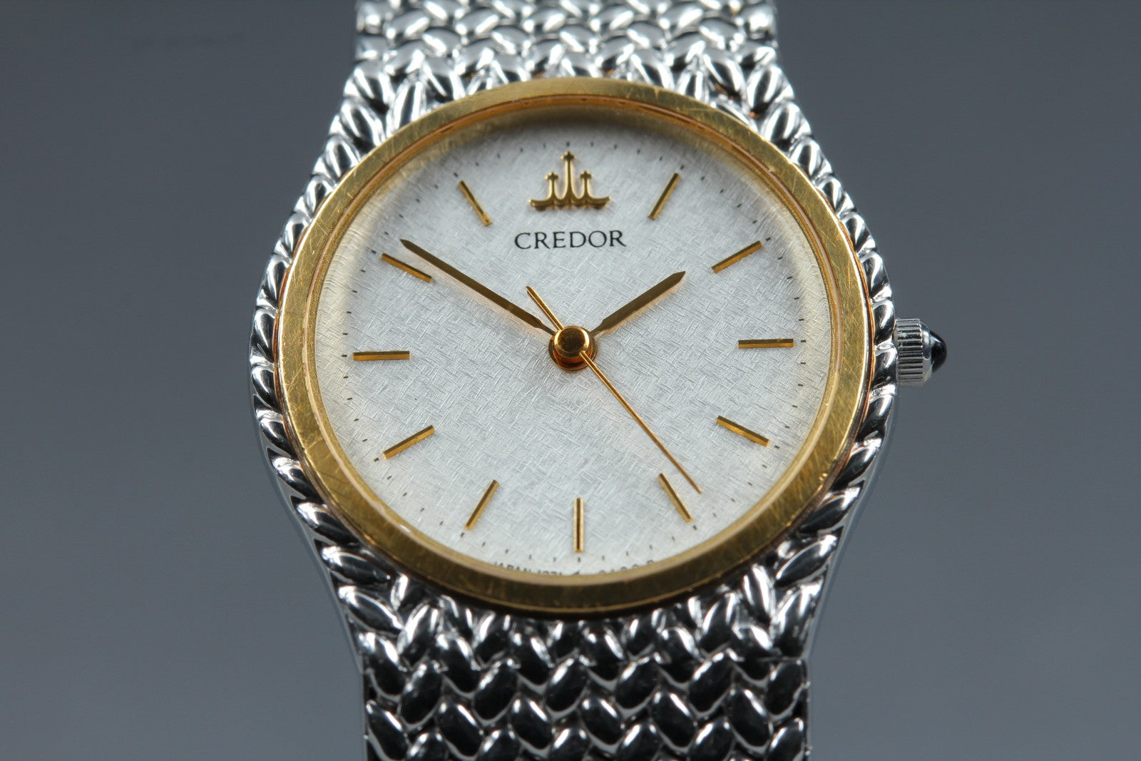 Vintage [Exc+5] SEIKO Credor 1271-0060 23mm Silver Gold Quartz Women's Watch
