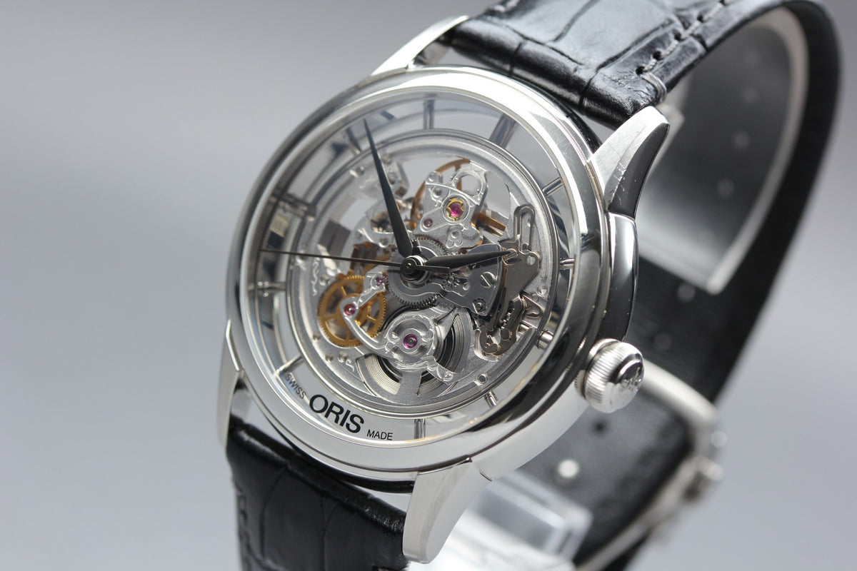 ORIS Artelier Translucent Skeleton 7684 Automatic Men's Watch 40mm JAPAN Box
