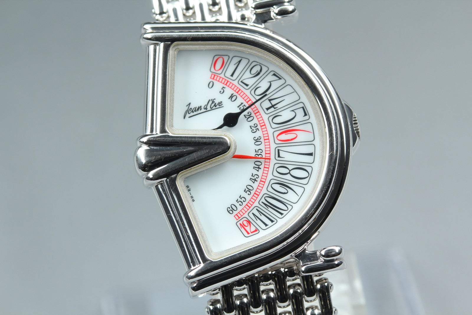 Vintage Jean d'eve Sectora 28mm White Dial Silver Bracelet Unisex Quartz Watch