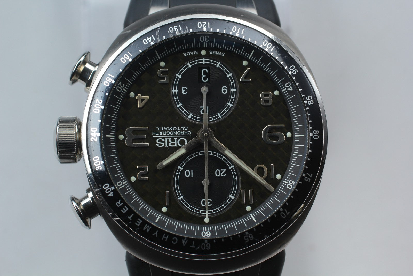 Limited [Exc+5] ORIS Williams TT3 Chronograph 7587 Black Automatic Men's Watch