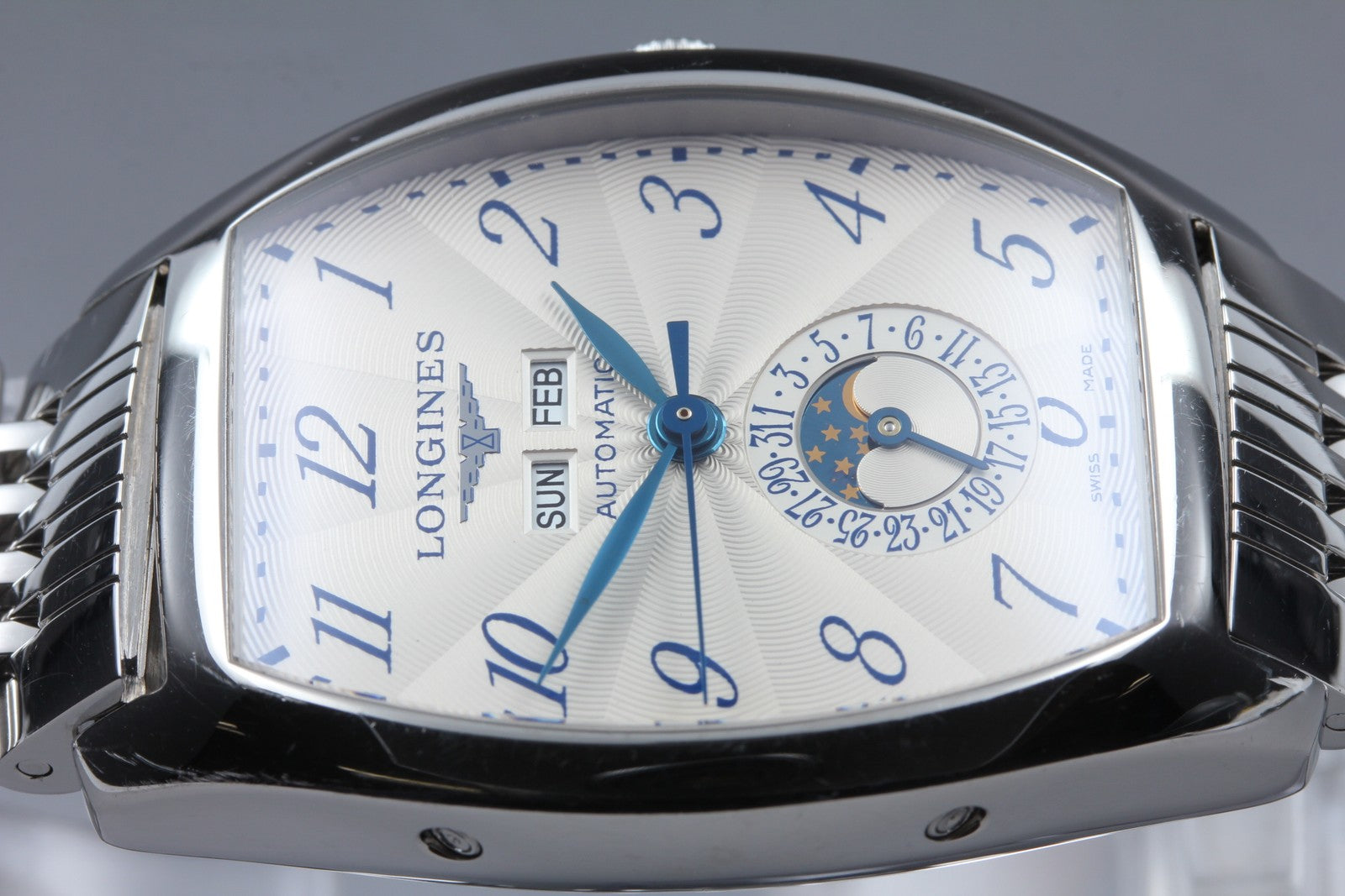 Exc+5*Box LONGINES Longines Evidenza L2.671.4 White Automatic Men's Watch 33mm