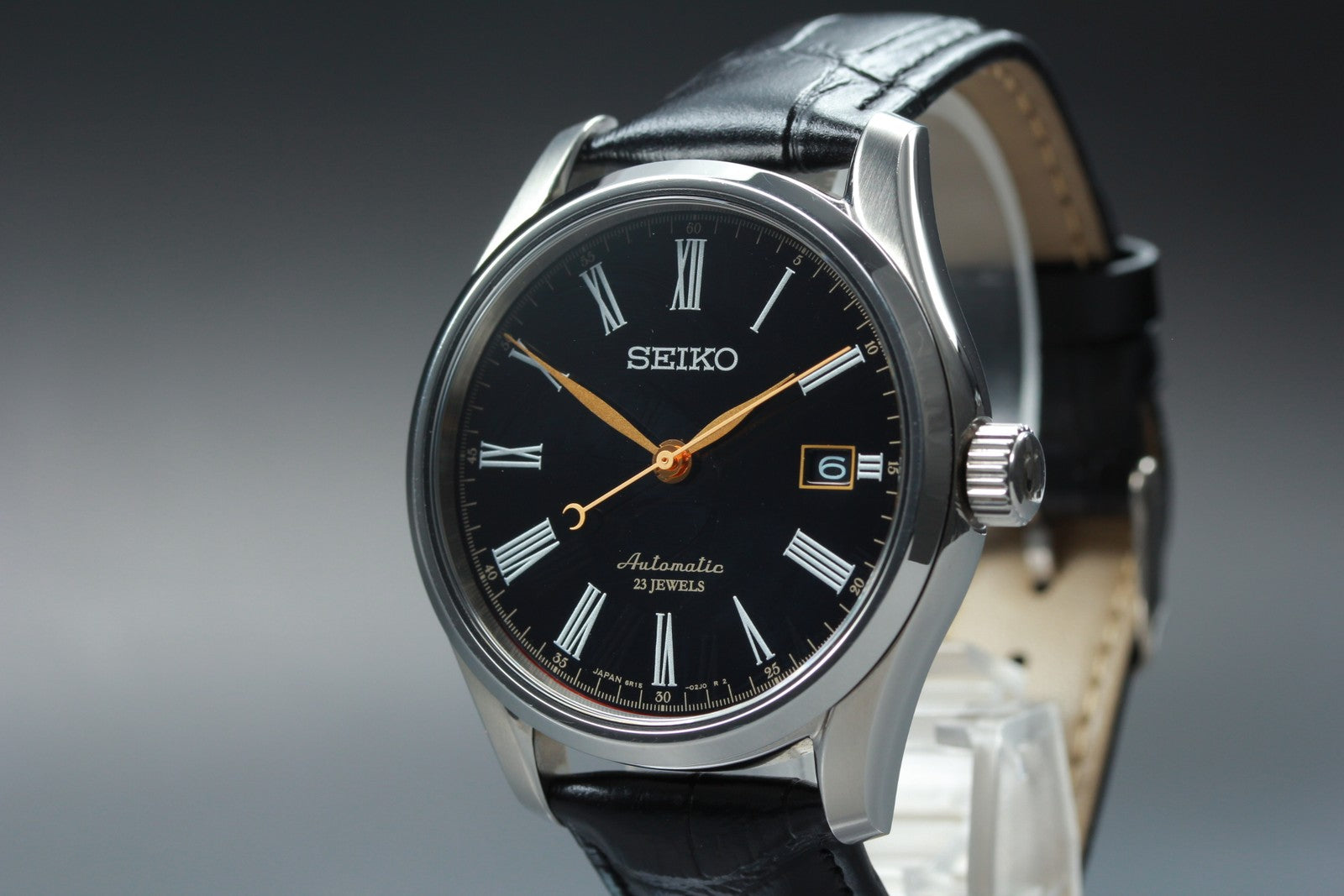SEIKO 6R15-03E0 SARX029 Presage Black Dial Automatic Date Men's Watch 40mm Exc+5