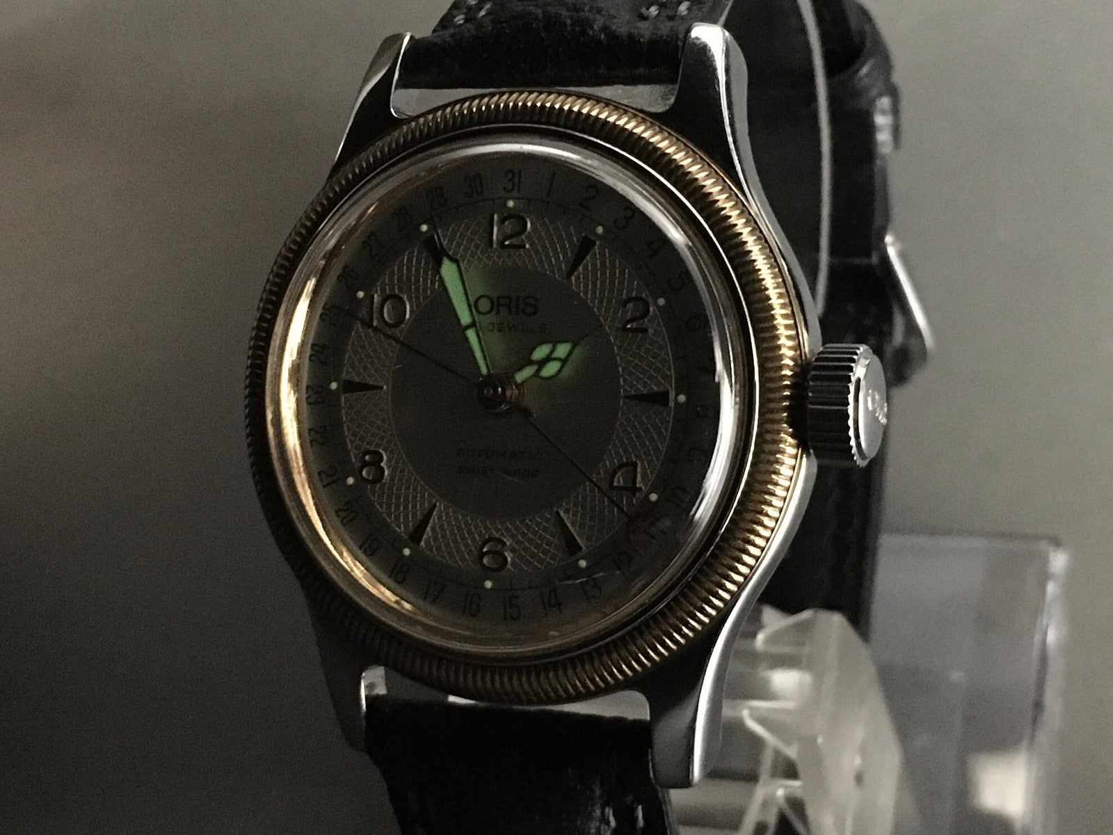 Vintage ORIS Big Crown Automatic Silver Dial Date Men's Watch 35mm JAPAN