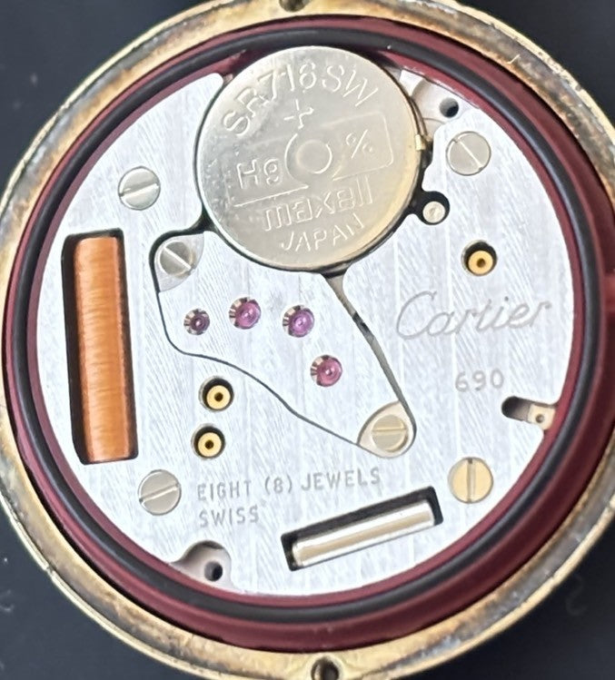 Vintage [Exc+5] Cartier Must Colisee Vermeil 590002 Green Women's Quartz Watch