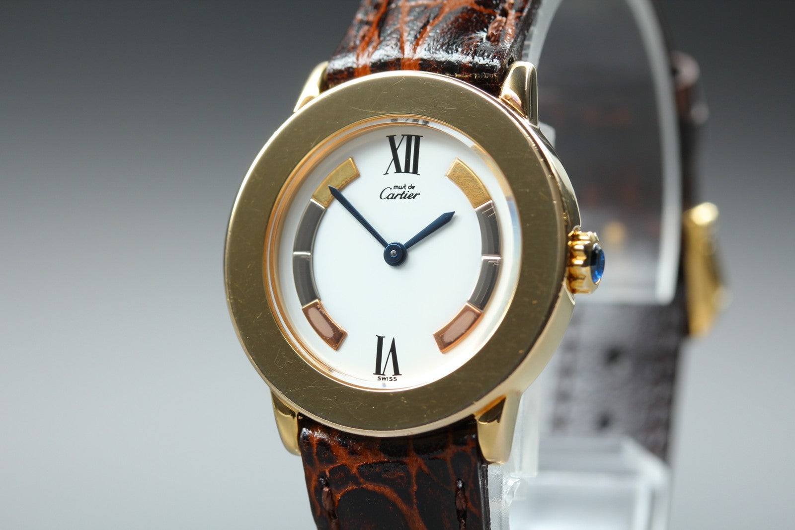 Vintage Cartier Must Ronde de Cartier 1801 Brown 27mm Women's Quartz Watch [Box]