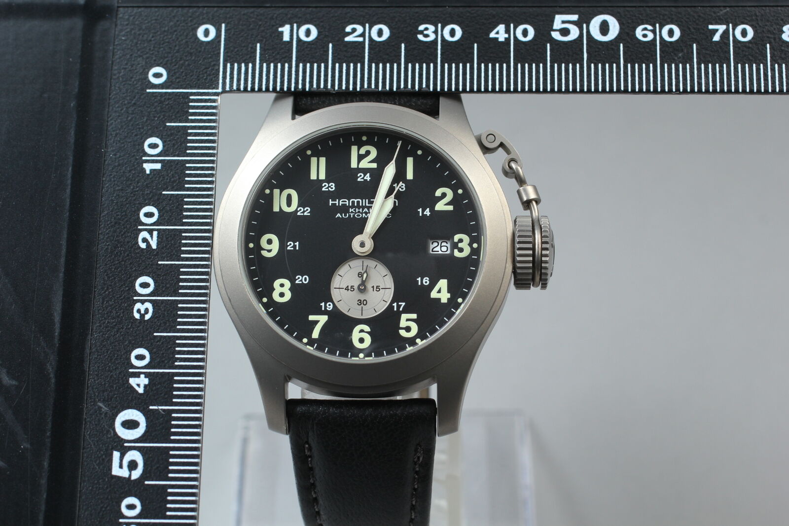 [Near MINT] Hamilton Khaki Navy Frogman Titanium H774450 Black AT Men's Watch JP