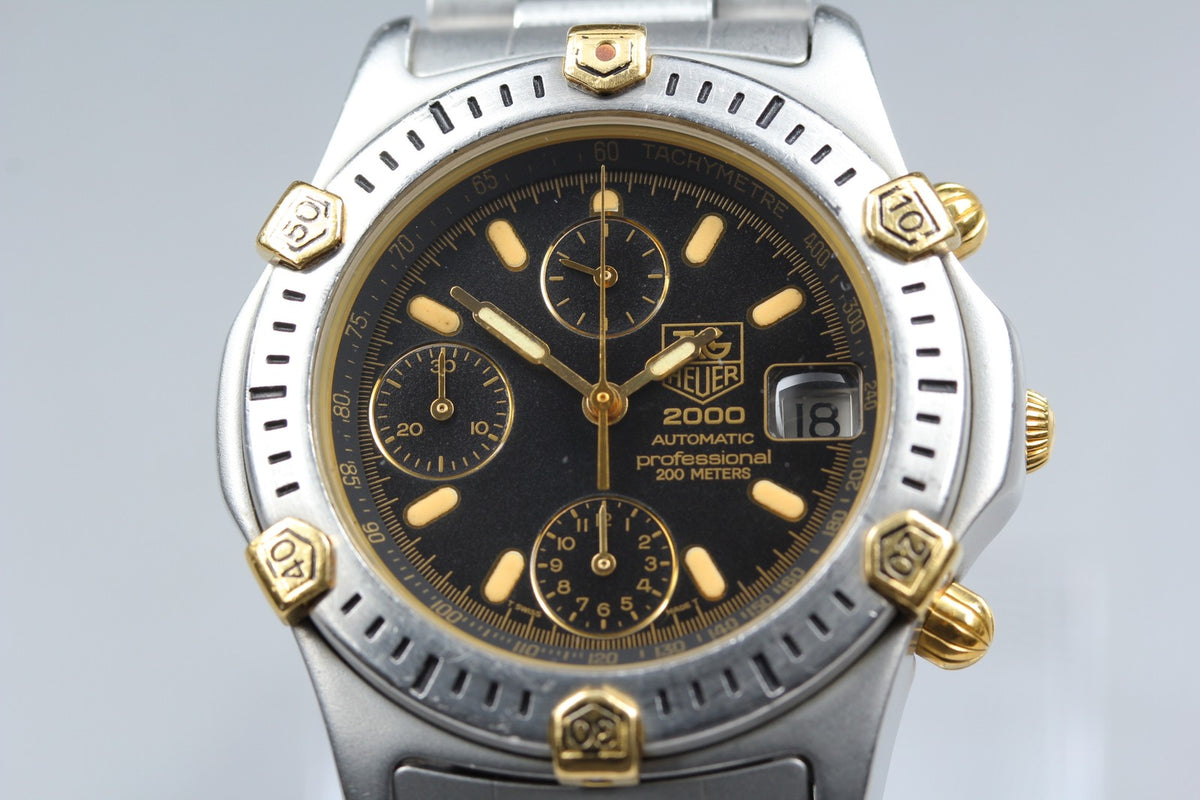 TAG HEUER 2000 165.306 Automatic Chronograph Date Men's Watch 42mm JAPAN