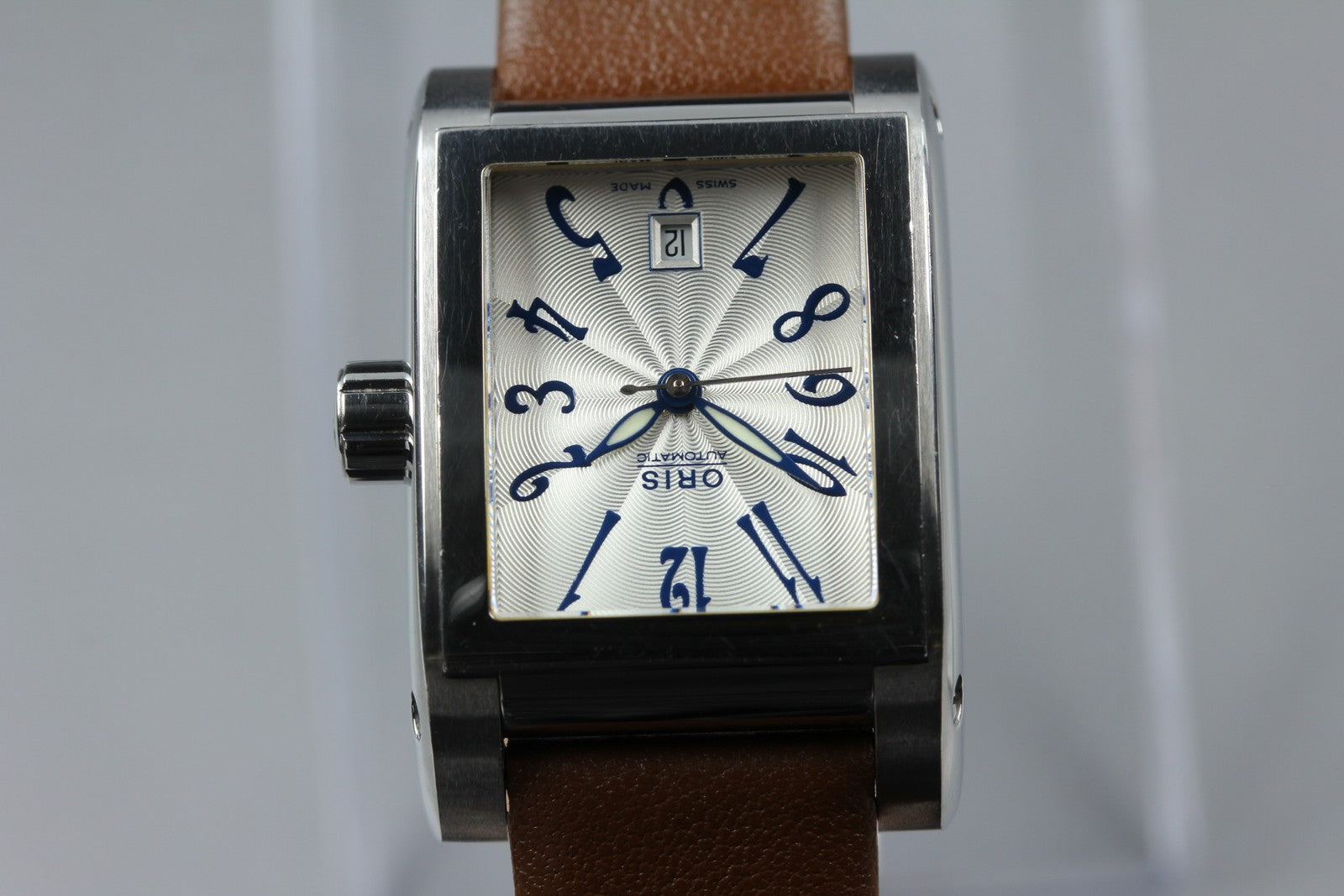 [Exc+4 Box] ORIS Rectangular Date 7526 White Brown 23mm Automatic Men's Watch