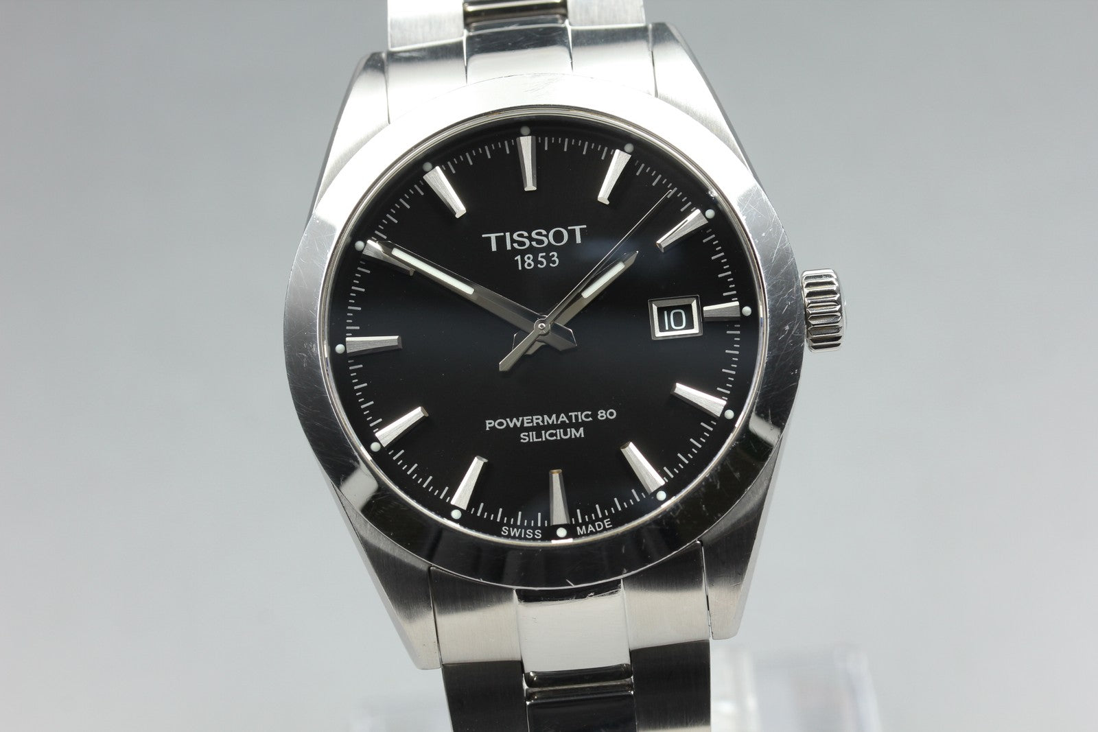TISSOT Gentleman T127407A Automatic Black Date Men's Watch 40mm JAPAN Box