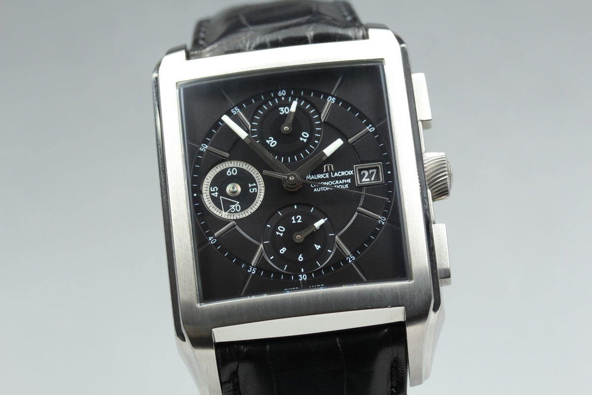 Maurice Lacroix Chronograph PT6197-SS001-330 Automatic Men's Watch 37mm JP Box