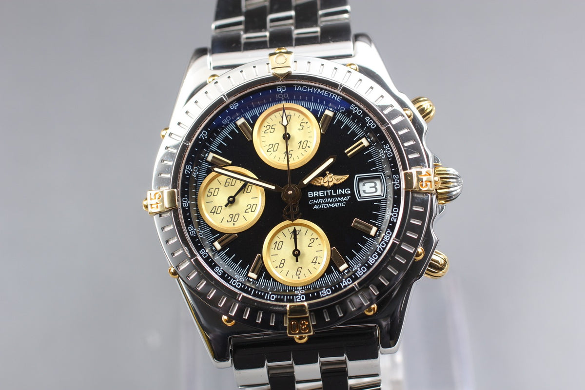 [Polished] BREITLING Chronomat B13350 Black 39mm Chronograph AT Men's Watch