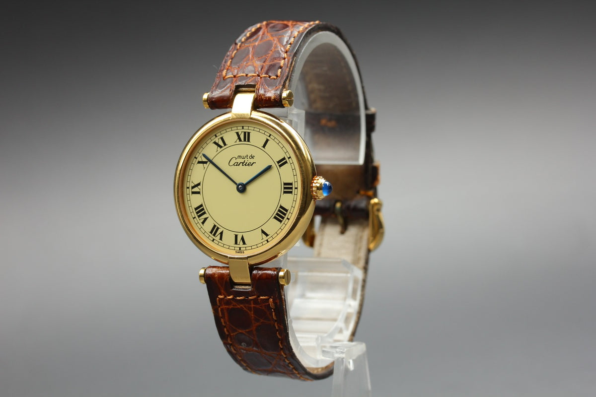 Vintage Cartier Must de Cartier Vendome 590003 Vermeil 925 Quartz Women's Watch