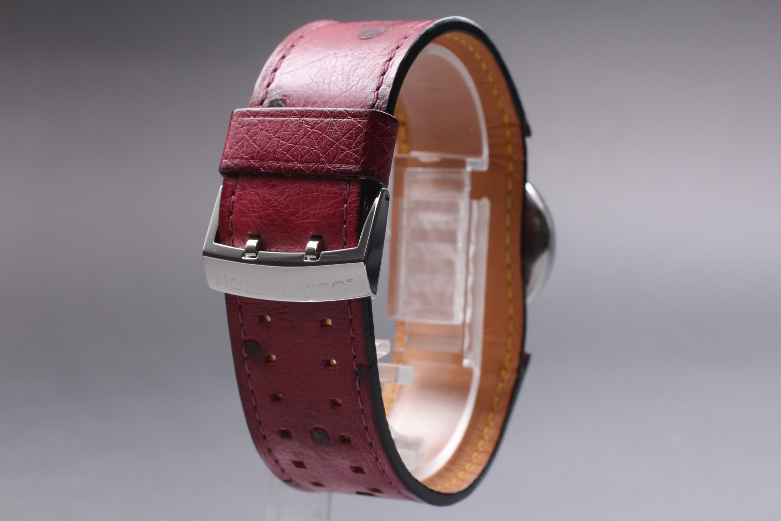 [Near MINT Box] Louis Vuitton Tambour Q1211 Red Brown 28mm Women's Quartz Watch