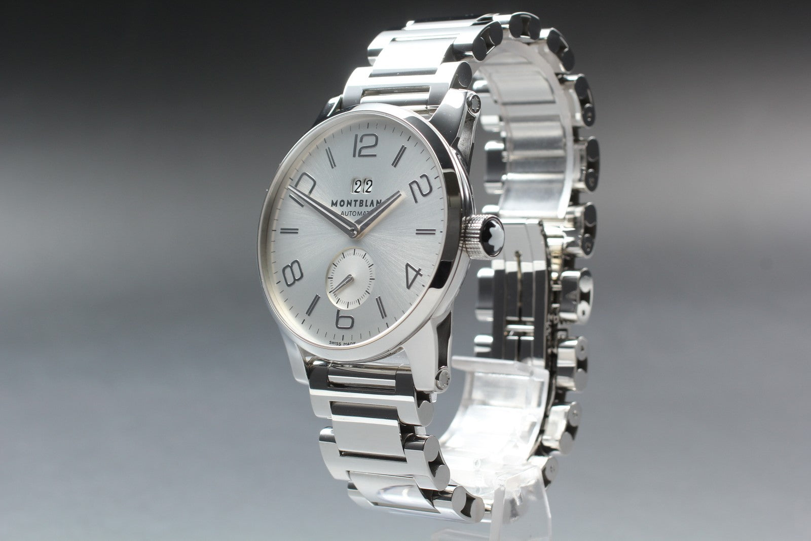 [Near MINT- Box] Montblanc TimeWalker 7050 Silver 42mm Men's Automatic Watch