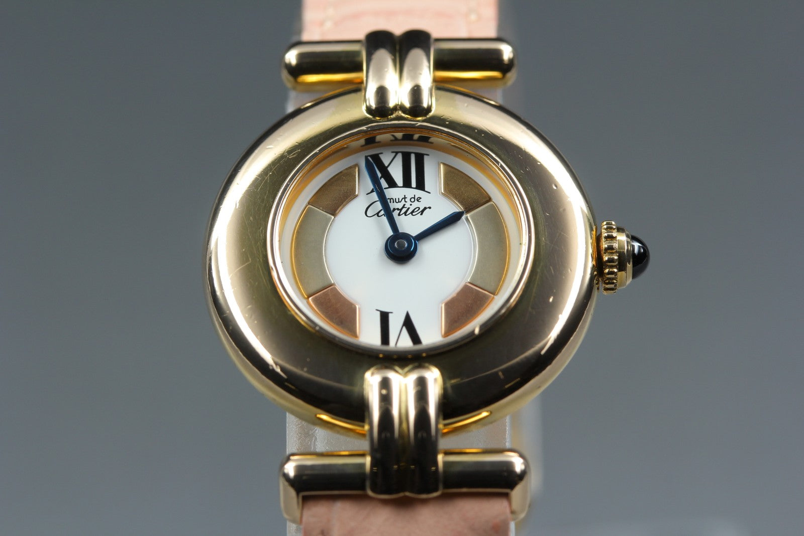 Cartier Must Colisee Vermeil 590002 Pink Gold Women's Quartz Watch Vintage