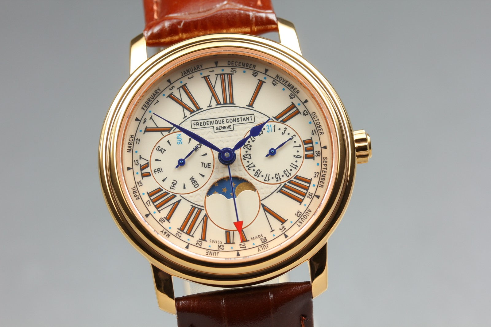 Overhauled FREDERIQUE CONSTANT FC-270X3P4/5/6 Quartz Men's Watch 38mm JAPAN