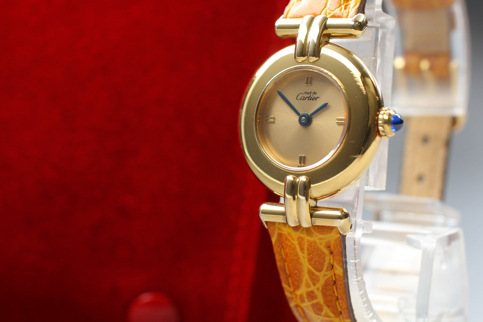 Vintage [Exc+5] Cartier Must Colisee Vermeil 590002 Gold Women's Quartz Watch