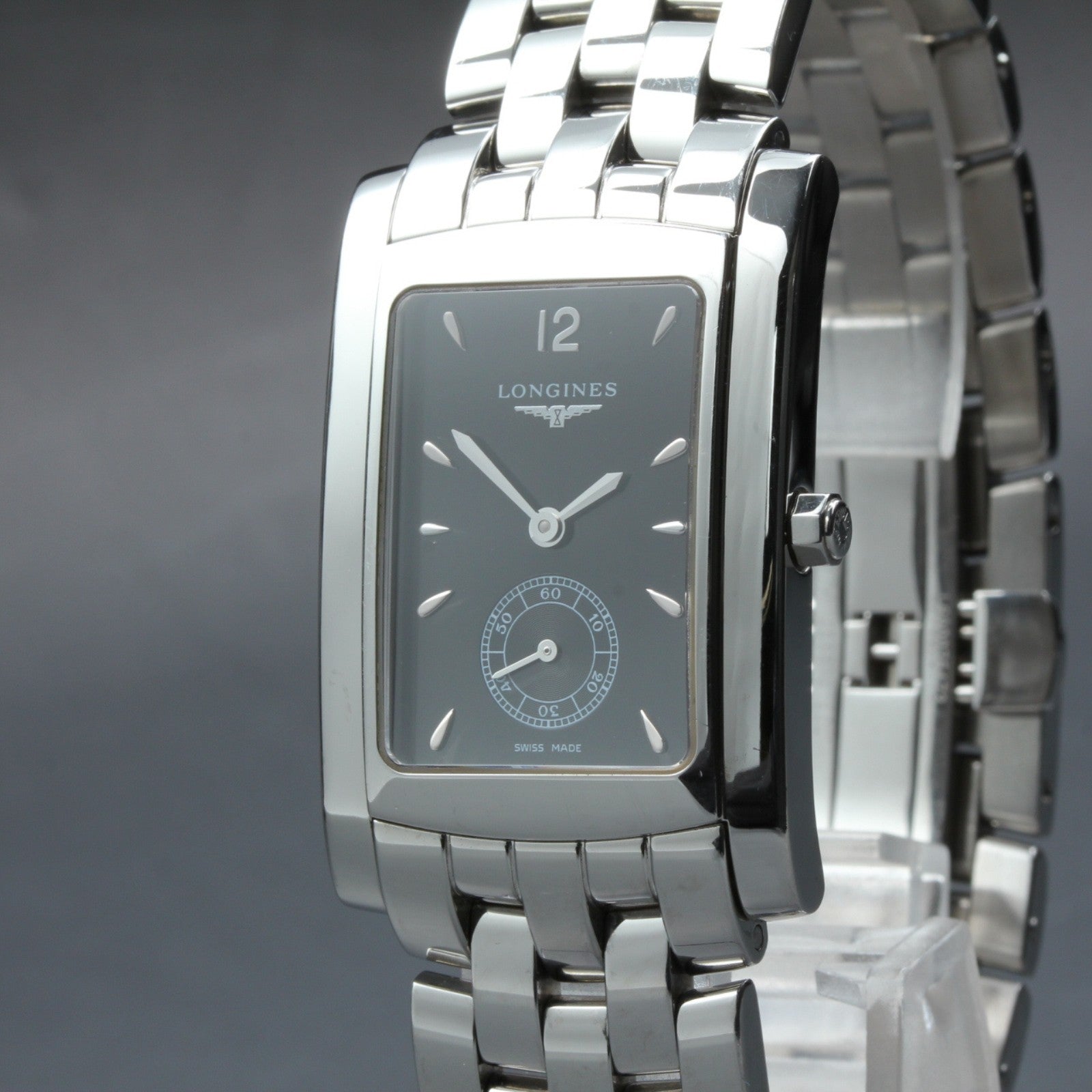 New Batt LONGINES DolceVita L5.655.4 Black Dial Unisex Quartz Watch 26mm JAPAN