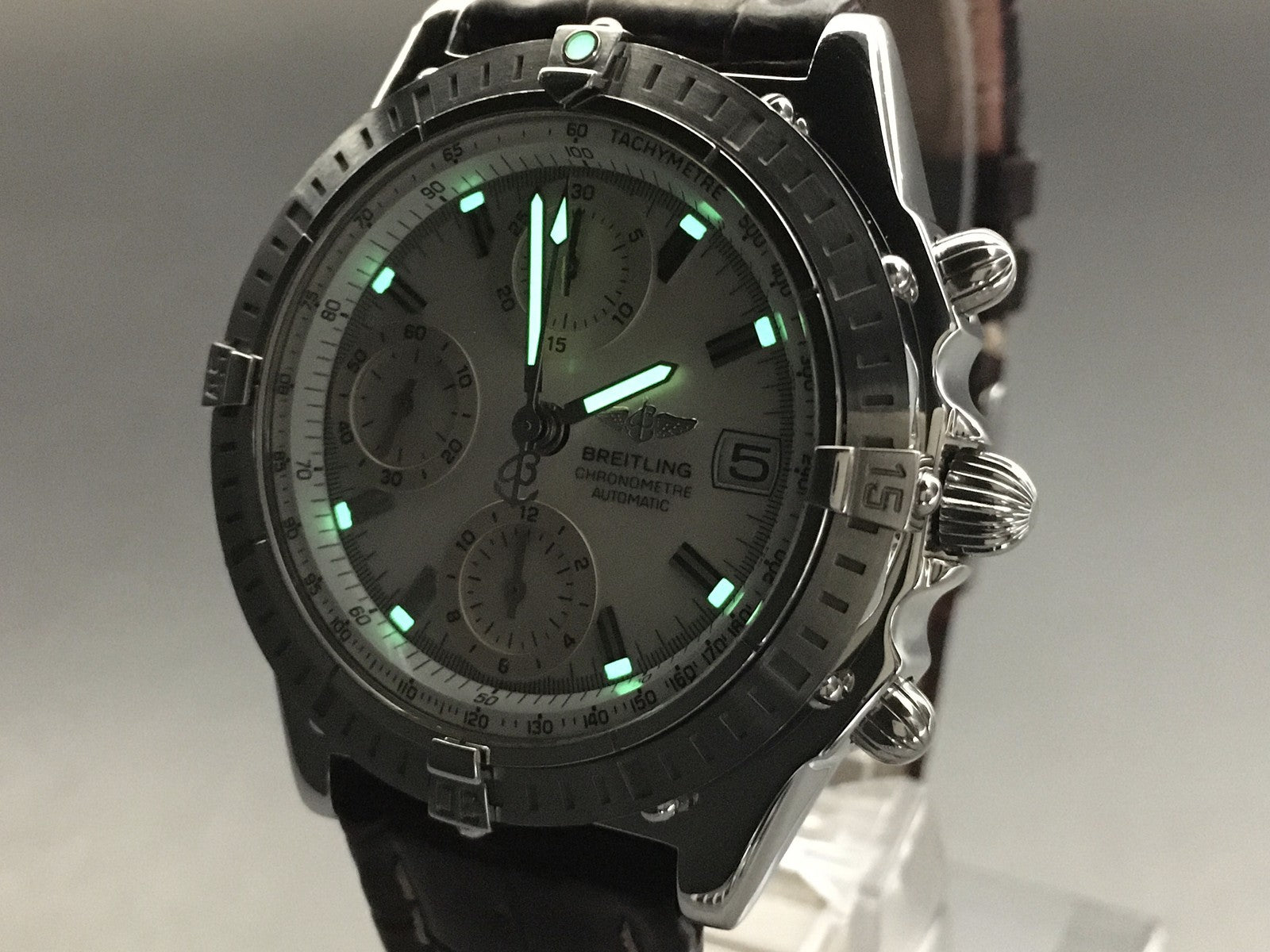 [Exc+5 Box] BREITLING Chronomat A13352 Chronograph White AT 39mm Men's Watch