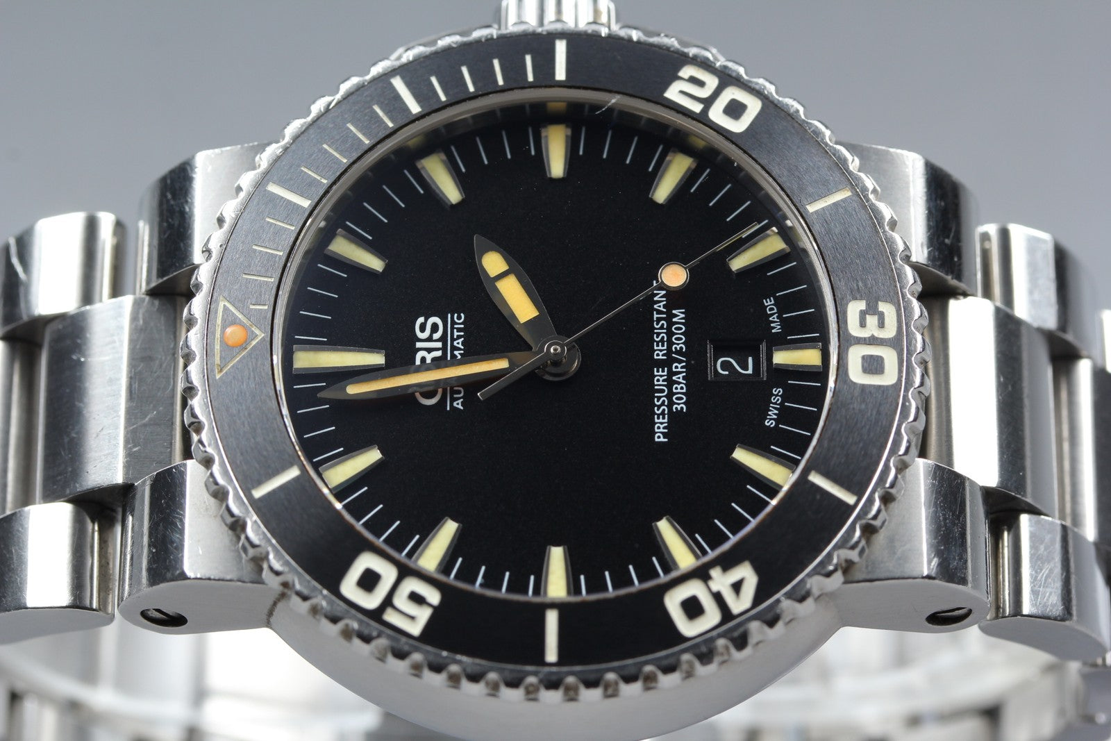 [Exc+5] ORIS Aquis 7653 Date black Dial Automatic Men's Watch 43mm From JAPAN
