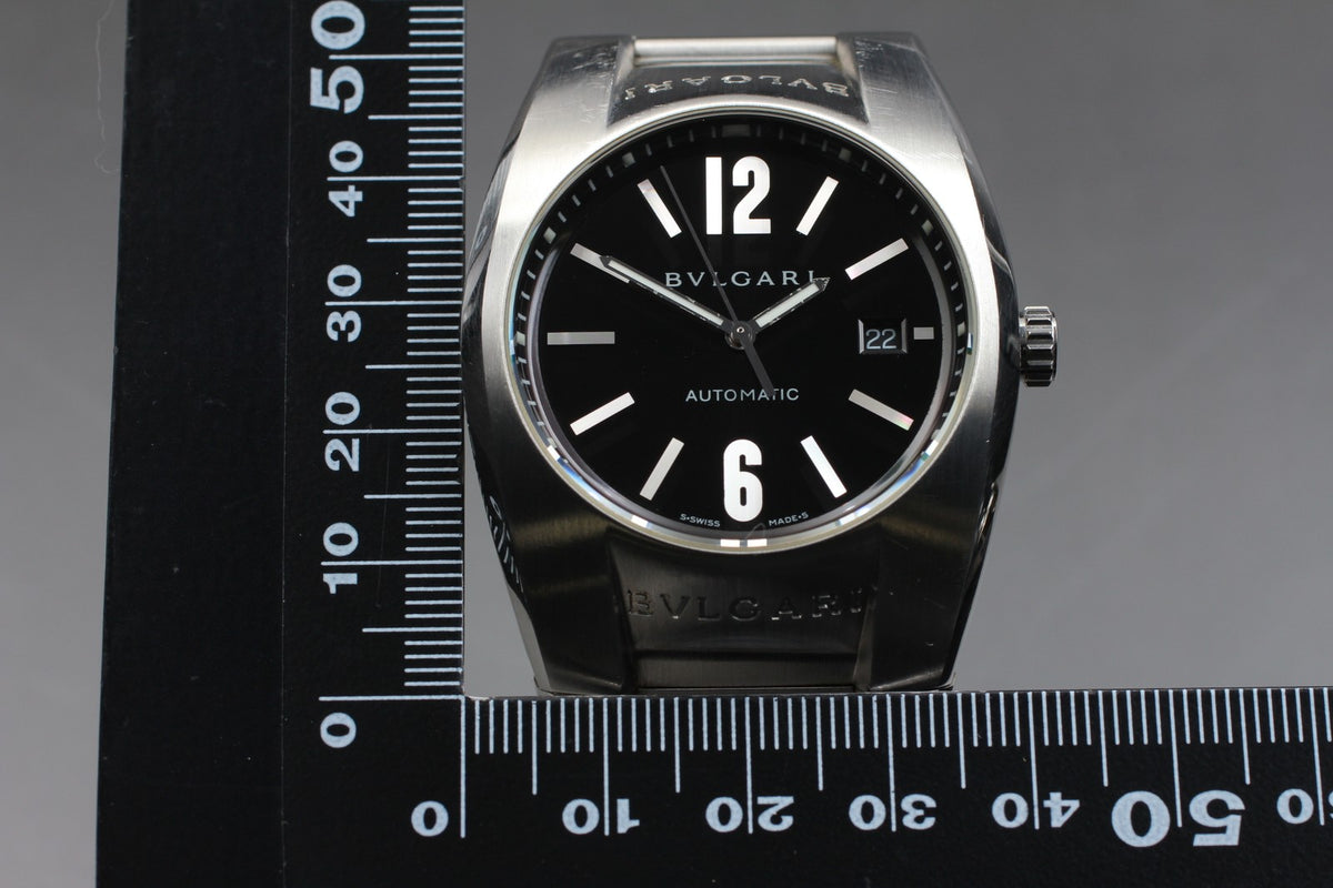 BVLGARI Ergon EG40S Black Dial Automatic Date Boy's Watch 40mm From JAPAN Box