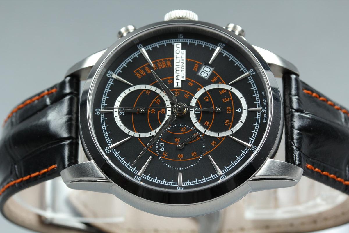 Hamilton Railroad Chronograph H406560 Automatic Black Men's Watch 43mm JAPAN box