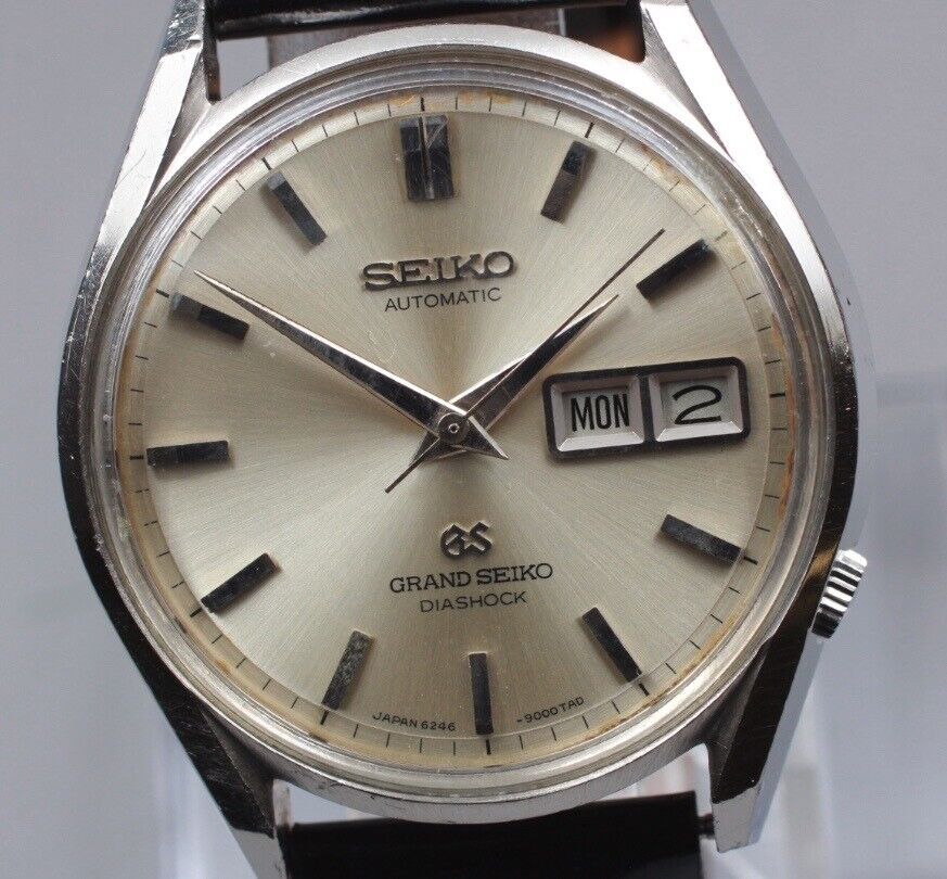 [Exc+4] SEIKO Grand Seiko 6246-9001 Silver Dial Automatic Men's Watch From JAPAN