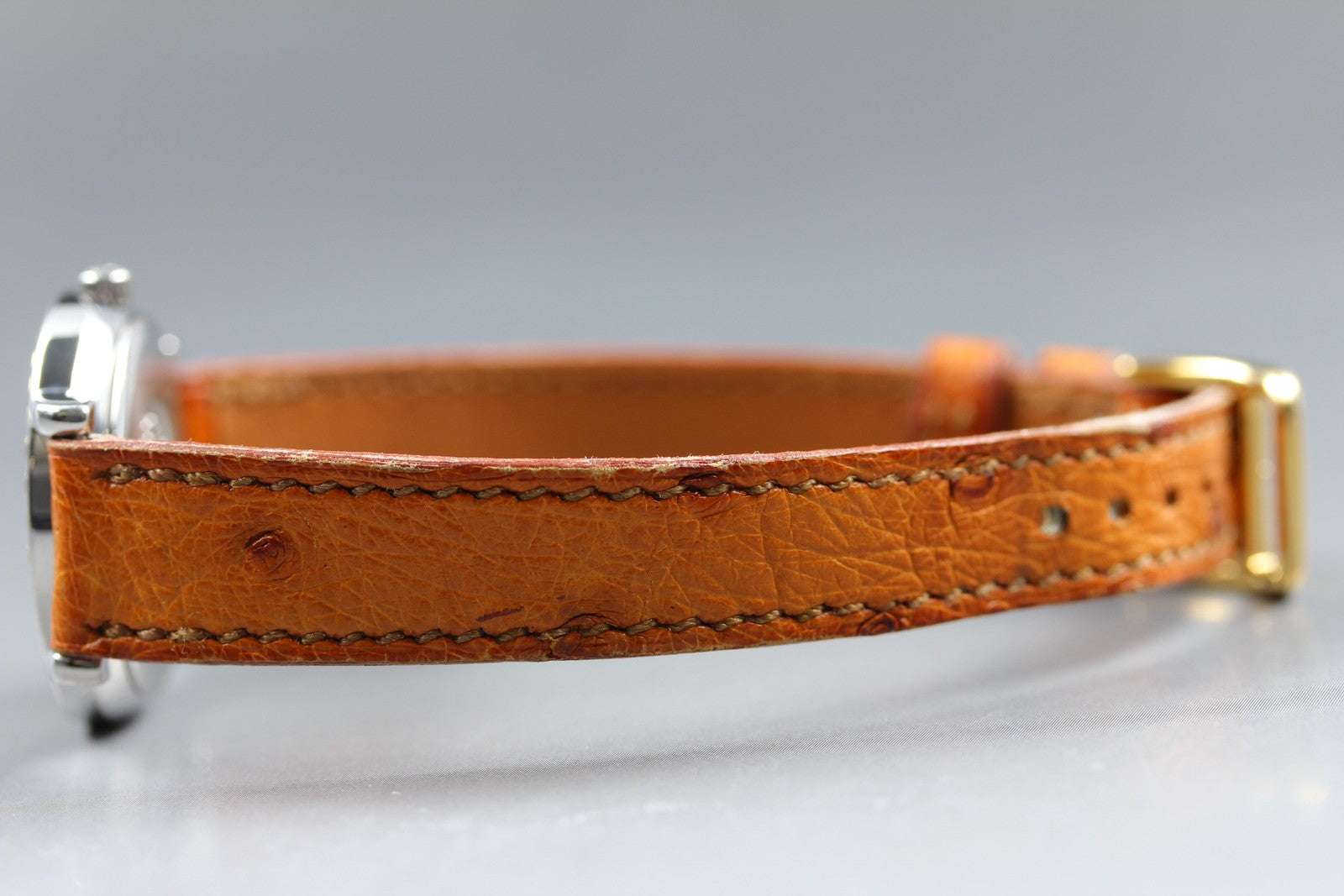 Vintage HERMES Sellier SE4.220 Gold Brown "Z" 24mm Woman's Quartz Watch