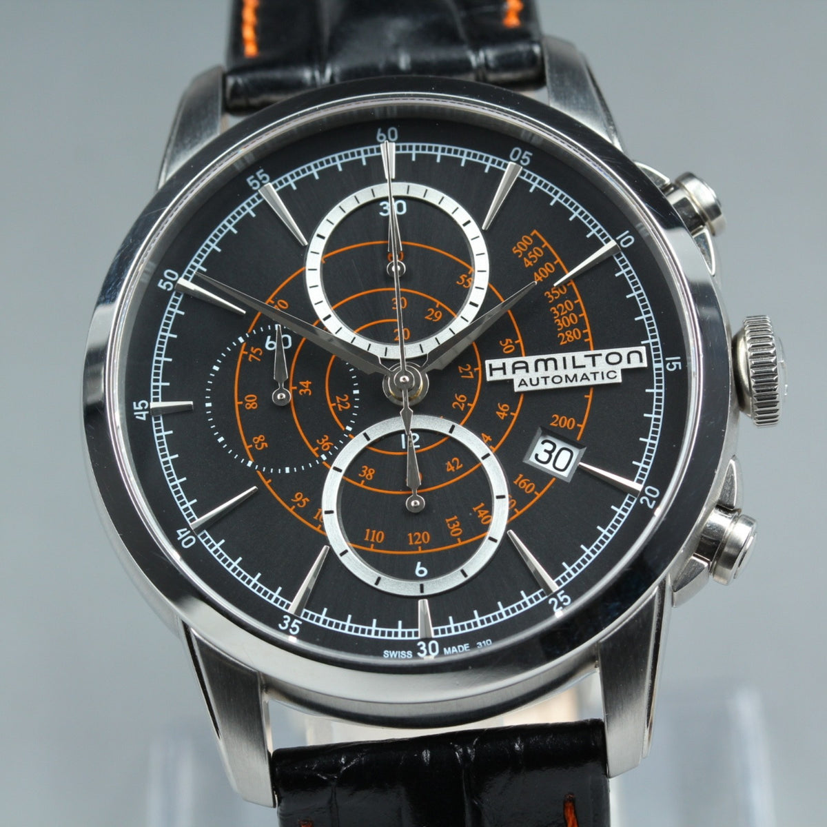 Hamilton Railroad Chronograph H406560 Automatic Black Men's Watch 43mm JAPAN box