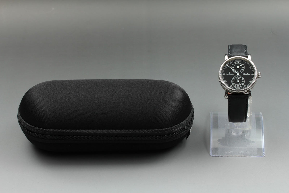 CHRONOSWISS Regulator CH1223 Automatic Black Dial Men's Watch 34mm From JAPAN