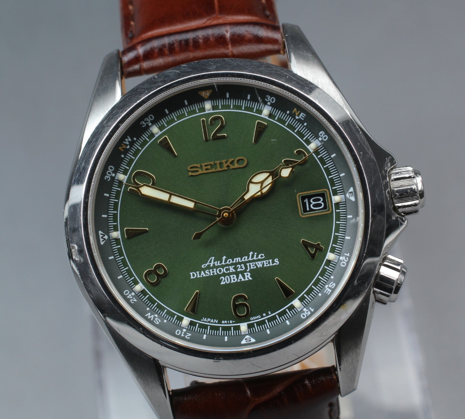 [Exc+5] SEIKO Alpinist 6R15-00E0 SARB017 Green Automatic Men’s Watch JAPAN