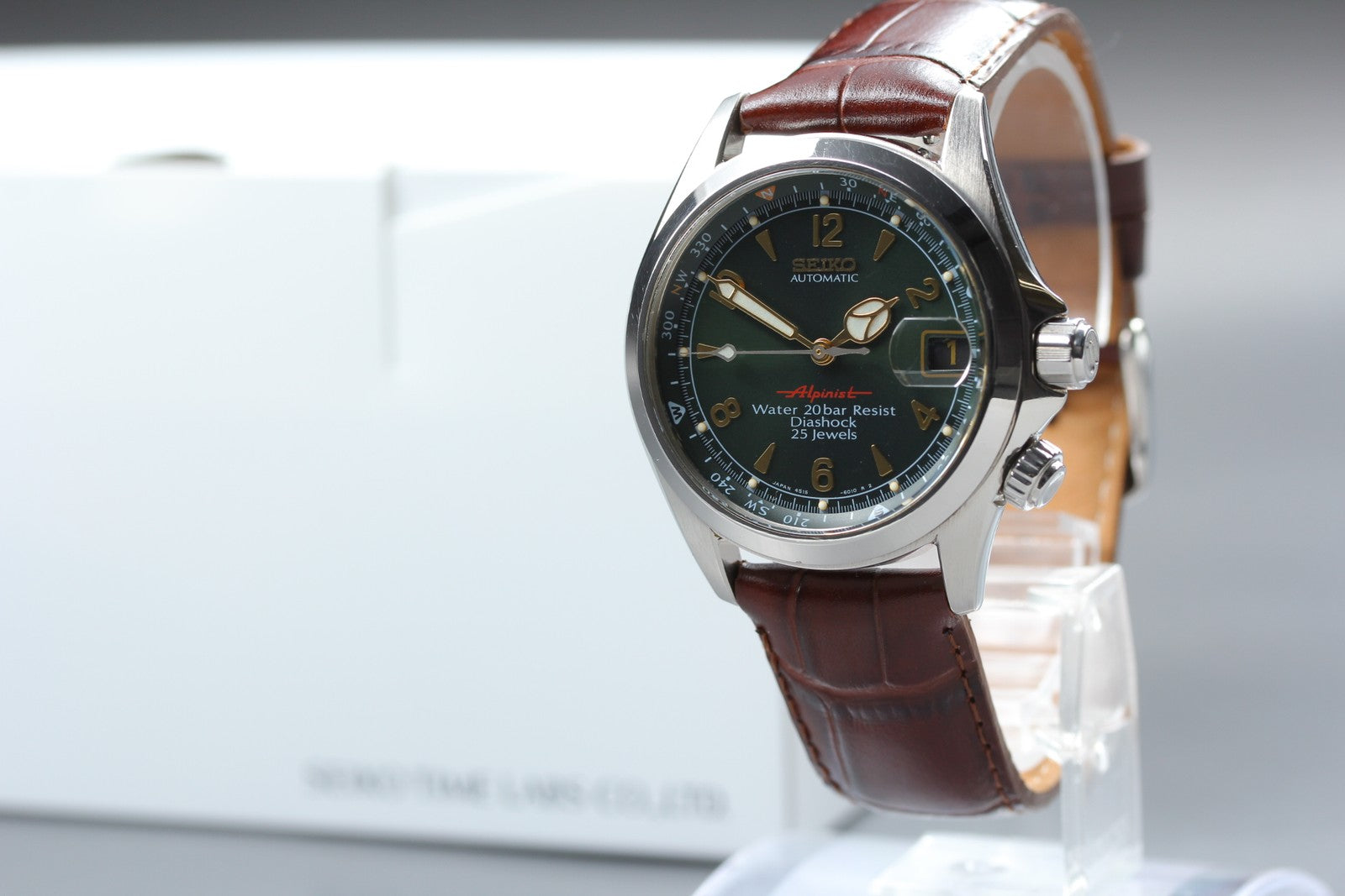 [Overhauled] SEIKO Red Alpinist 4S15-6000 SCVF009 Green Automatic Men's Watch