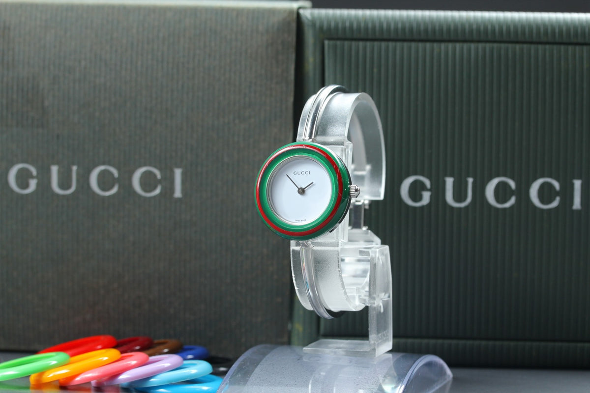 [Overhauled] Gucci Change Bezel 11/12.2L 12 Colors Silver Women's Qz Watch Box