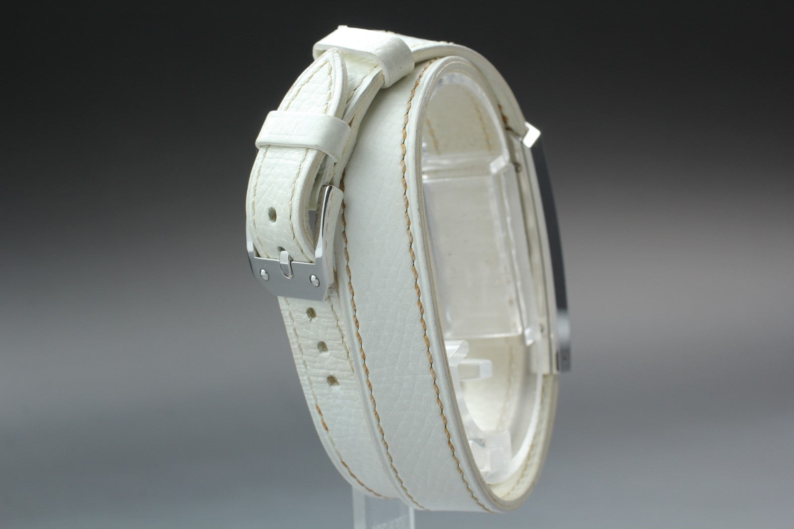 HERMES Kelly 2 Double Tour KT1.210 White 15mm "I" Quartz Women's Watch [w /Box]