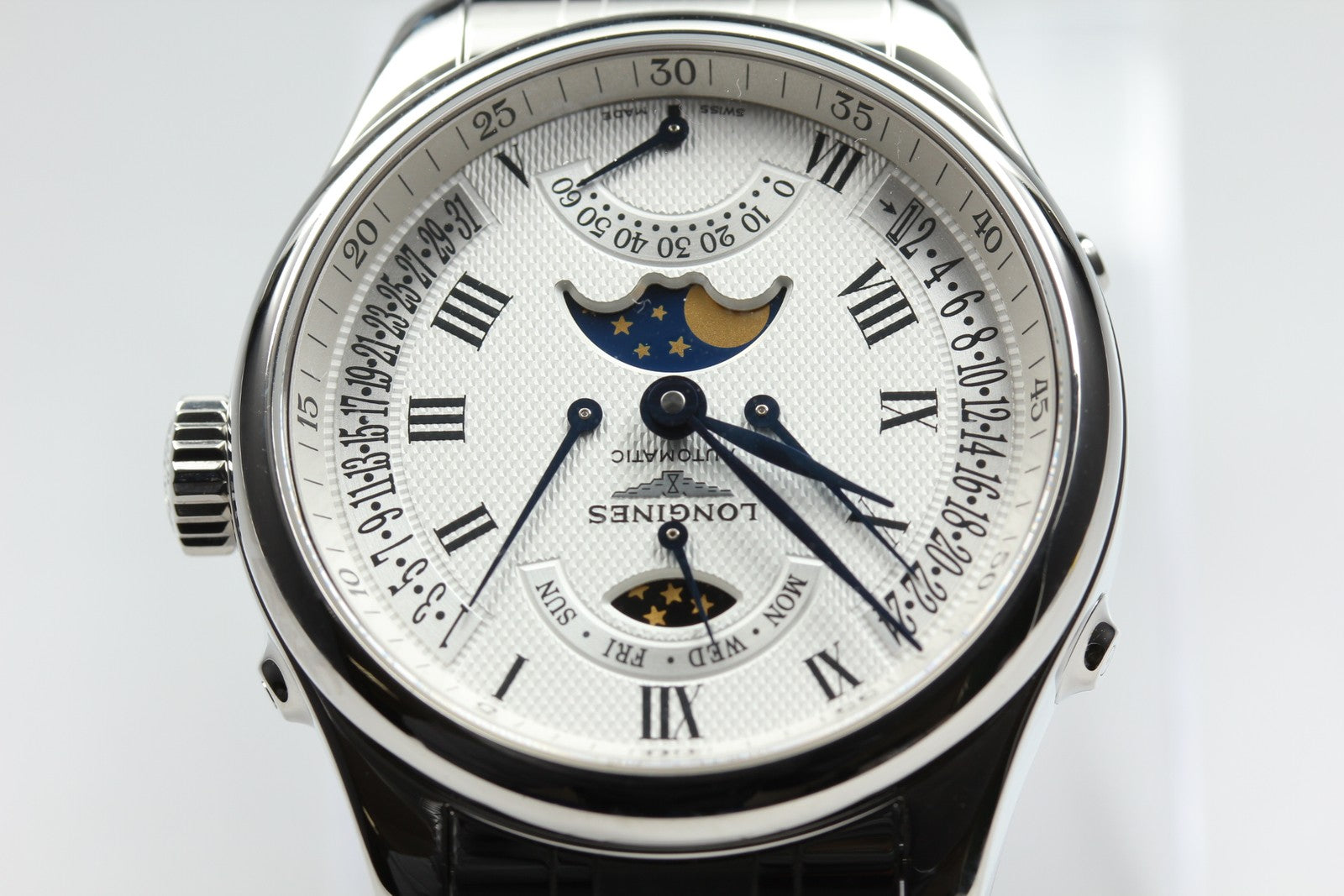 Polished Longines Master Collection Retrograde Moonphase L2.738.4 AT Men's Watch