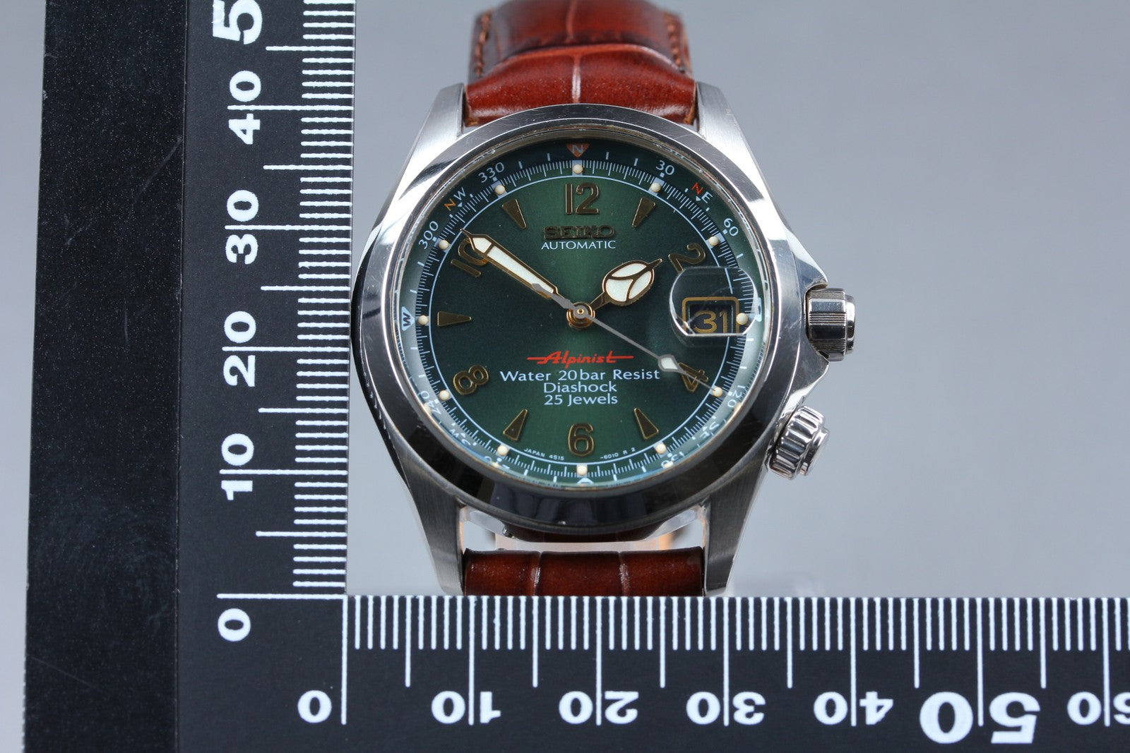 [Exc+5] SEIKO Alpinist 4S15-6000 SCVF009 Green Dial Automatic Men's Watch JAPAN
