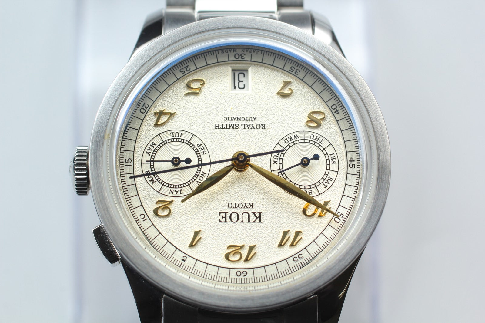 [Near MINT-] KUOE KYOTO ROYAL SMITH 90-010 35mm Automatic Men's Watch JAPAN