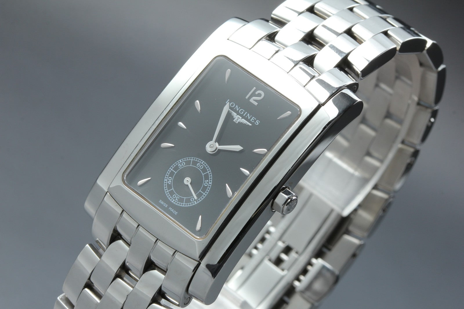 New Batt LONGINES DolceVita L5.655.4 Black Dial Unisex Quartz Watch 26mm JAPAN